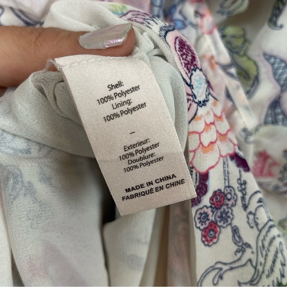 cinq a‎ sept Sheilla floral midi dress shirt sleeves ruffles summer NWT - Picture 6 of 6